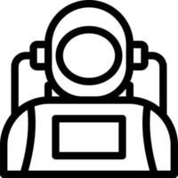 ilustración vectorial de astronauta en un fondo. símbolos de calidad premium. iconos vectoriales para concepto y diseño gráfico. vector