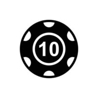 poker chip icon vector desgin template