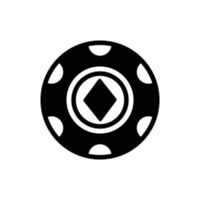 plantilla de diseño de vector de icono de ficha de póquer