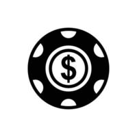 poker chip icon vector desgin template