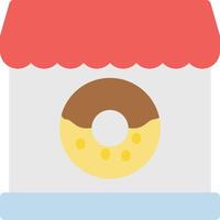 ilustración de vector de donut en un fondo. símbolos de calidad premium. iconos vectoriales para concepto y diseño gráfico.