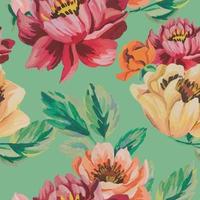 watercolor flower pattern vector