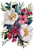 watercolor bouquet flower vector