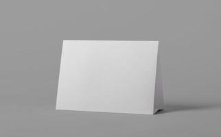 Table tent card mockup template with copy space for your logo or graphic design photo