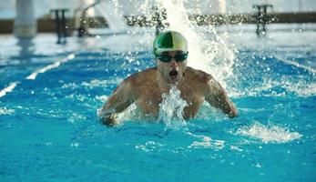 Swimmer in pool photo