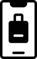 ilustración de vector de maleta en un fondo. símbolos de calidad premium. iconos vectoriales para concepto y diseño gráfico.
