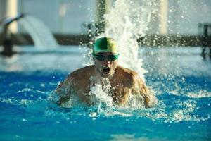 Swimmer in pool photo