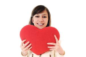 woman heart isolated photo