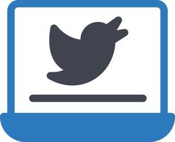 ilustración vectorial de twitter en un fondo. símbolos de calidad premium. iconos vectoriales para concepto y diseño gráfico. vector