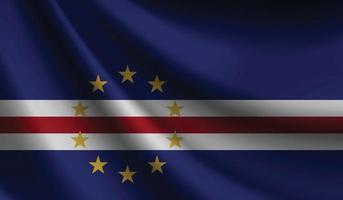 Cape Verde flag waving Background for patriotic and national design vector