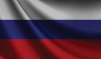 fondo de ondear la bandera de rusia para el diseño patriótico y nacional vector