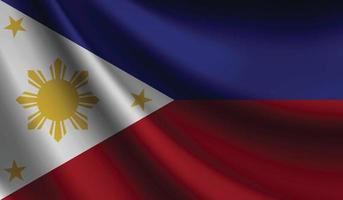 bandera de filipinas que agita el fondo para el diseño patriótico y nacional vector