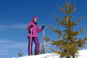 winter woman ski photo