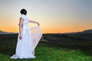 Outdoor bridal portrait photo