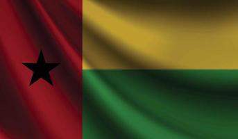 Guinea Bissau flag waving. Background for patriotic and national design vector