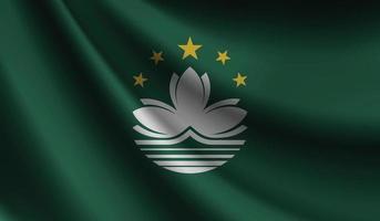bandera de macao que agita el fondo para el diseño patriótico y nacional vector