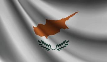 bandera de chipre ondeando. antecedentes para el diseño patriótico y nacional vector
