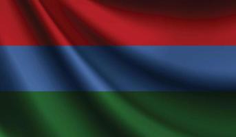 Karelia flag waving. Background for patriotic and national design vector