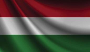 Hungary flag waving. Background for patriotic and national design vector