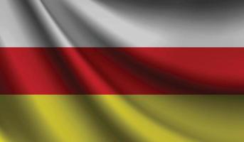 south ossetia flag waving Background for patriotic and national design vector