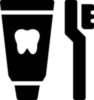 Ilustración de vector de pasta de dientes en un fondo. Símbolos de calidad premium. Iconos vectoriales para concepto y diseño gráfico.