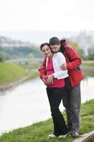 happy couple outdoor photo