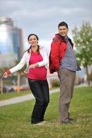 happy couple outdoor photo