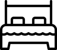 double bed vector illustration on a background.Premium quality symbols.vector icons for concept and graphic design.