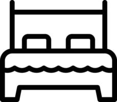 double bed vector illustration on a background.Premium quality symbols.vector icons for concept and graphic design.