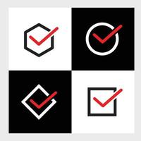 Tick icon and symbol Check, for web design vector