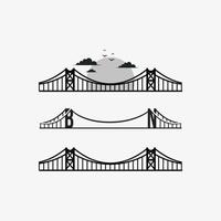 diseño e ilustración de vector de puente para logotipo o icono