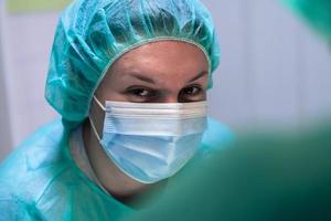 Real abdominal surgery on a cat in a hospital setting photo