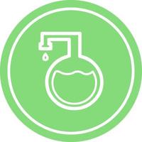 chemical vial circular icon vector