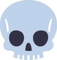 quirky hand drawn cartoon skull vector