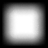 Halftone square frame. Dotted fade Gradient square border. Vector design element. Halftone illustration