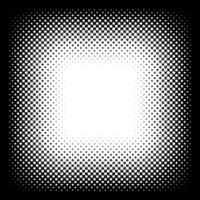 Halftone square frame. Dotted fade Gradient square border. Vector design element. Halftone illustration