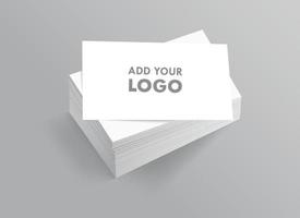 Business Card Stack Blank Mockup Design Corporate Branding Identity Template vector