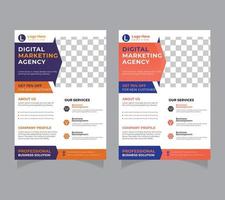 Modern corporate flyer template for agency vector