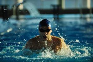 Swimmer in pool photo