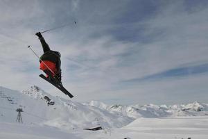 extreme freestyle ski jump photo