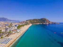 Alanya 2022 Antalya aerial city with beach and sea photo