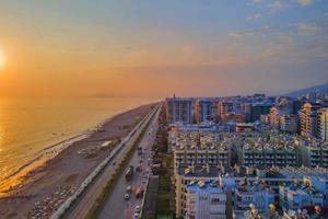 Alanya 2022 Antalya aerial city with beach and sea