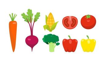 Set vegetables vector design, simple icon vegetables