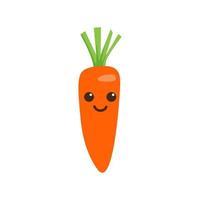 diseño vectorial de zanahoria, lindo personaje de icono de zanahoria bebé vector