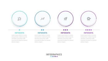 Vector Infographic label design template with icons and 4 options or steps. Can be used for process diagram, presentations, workflow layout, banner, flow chart, info graph.