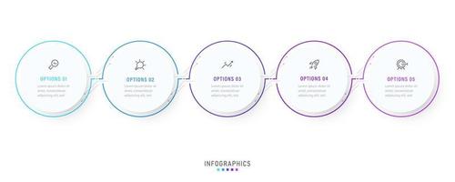 Vector Infographic label design template with icons and 5 options or steps. Can be used for process diagram, presentations, workflow layout, banner, flow chart, info graph.