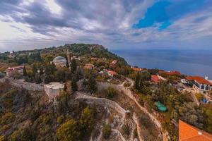Alanya 2022 Antalya aerial city with castle and sea photo