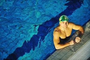 Swimmer in pool photo