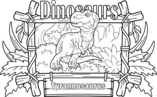 dinosaurio prehistórico tiranosaurio vector