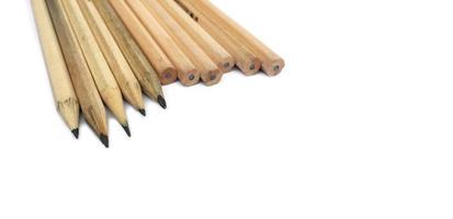 Isolated pencils on white background. photo